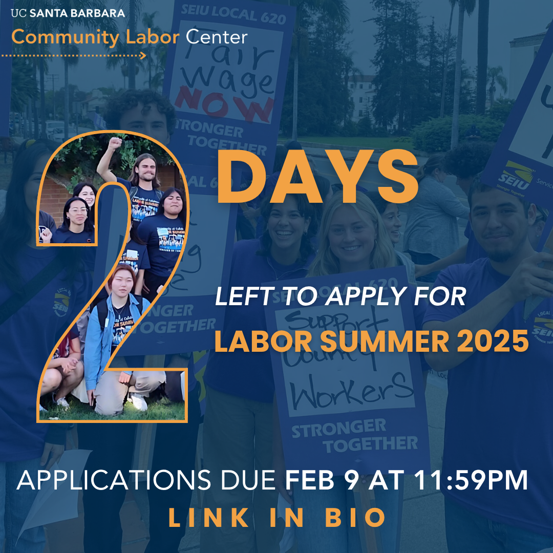 2 Days Left for Labor Summer Application Graphic