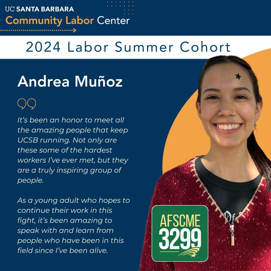 2024 Labor Summer Intern, Andrea Munoz. 